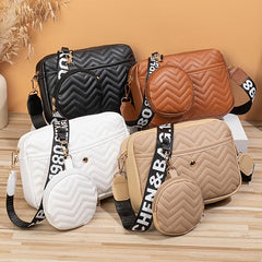 Quilted Shoulder Bag With Coin Purse Small Crossbody Bag