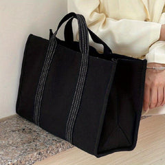 Large Capacity Canvas Tote Bag Durable Lightweight Shoulder Bag