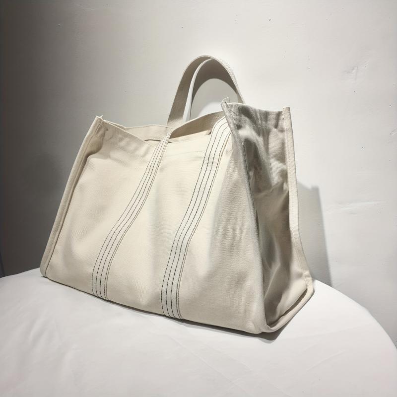 Large Capacity Canvas Tote Bag Durable Lightweight Shoulder Bag