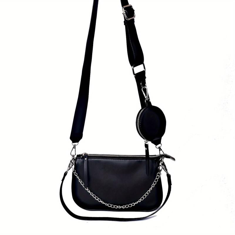 3-in-1 Crossbody Bag Chain Underarm Bag Versatile Shoulder Bag With Coin Purses