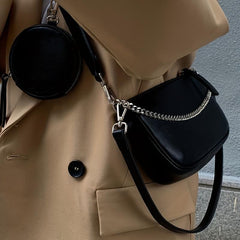3-in-1 Crossbody Bag Chain Underarm Bag Versatile Shoulder Bag With Coin Purses