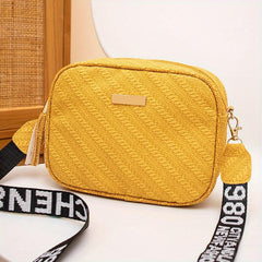 Embroidered Crossbody Bag Stylish Shoulder Phone Bag Women's Casual Handbag