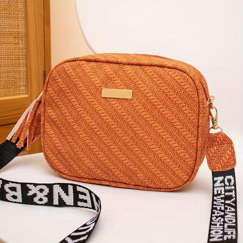 Embroidered Crossbody Bag Stylish Shoulder Phone Bag Women's Casual Handbag