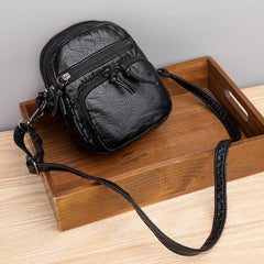 Women's Solid Retro Shoulder Bag Faux Leather Crossbody Bag