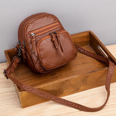 Women's Solid Retro Shoulder Bag Faux Leather Crossbody Bag