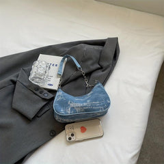 Y2K Denim Shoulder Bag Women's Crossbody Purse