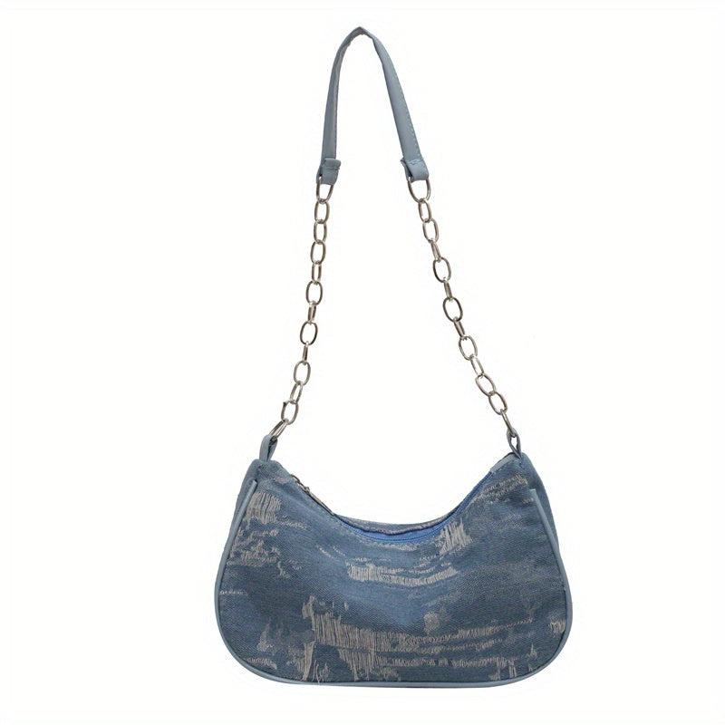 Y2K Denim Shoulder Bag Women's Crossbody Purse