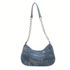 Y2K Denim Shoulder Bag Women's Crossbody Purse