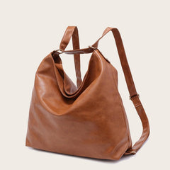 Retro PU Leather Backpack Large Capacity Crossbody Bag