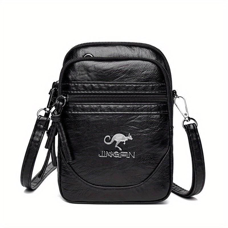 Retro Style Crossbody Bag Solid Shoulder Purse Casual Mobile Phone Bag