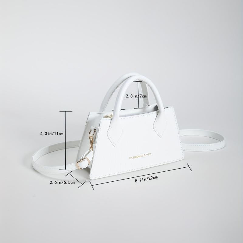 Crocodile Embossed Small Crossbody Satchel Purse