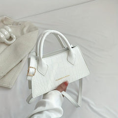 Crocodile Embossed Small Crossbody Satchel Purse