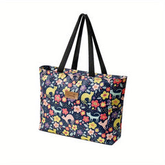 Large Capacity Insulated Lunch Bag Waterproof Zipper Handbag