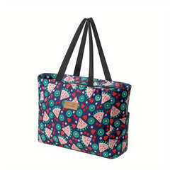 Large Capacity Insulated Lunch Bag Waterproof Zipper Handbag