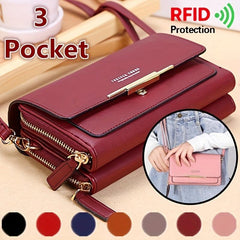 Mini Solid Crossbody Bag Casual PU Leather Shoulder Bag Women's Phone Storage