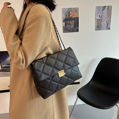 Quilted Chain Crossbody Bag Square Bag Messenger Bag