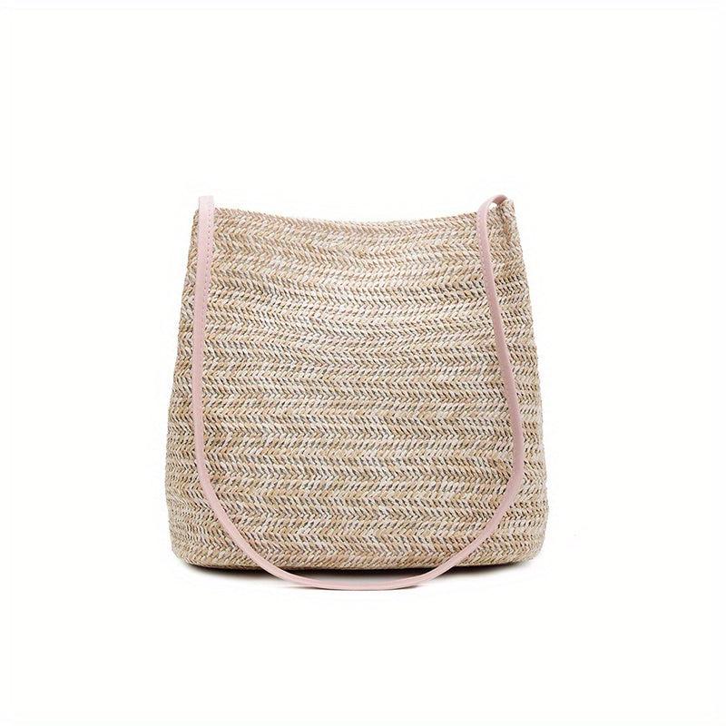 Boho Straw Bag Woven Beach Tote for Travel