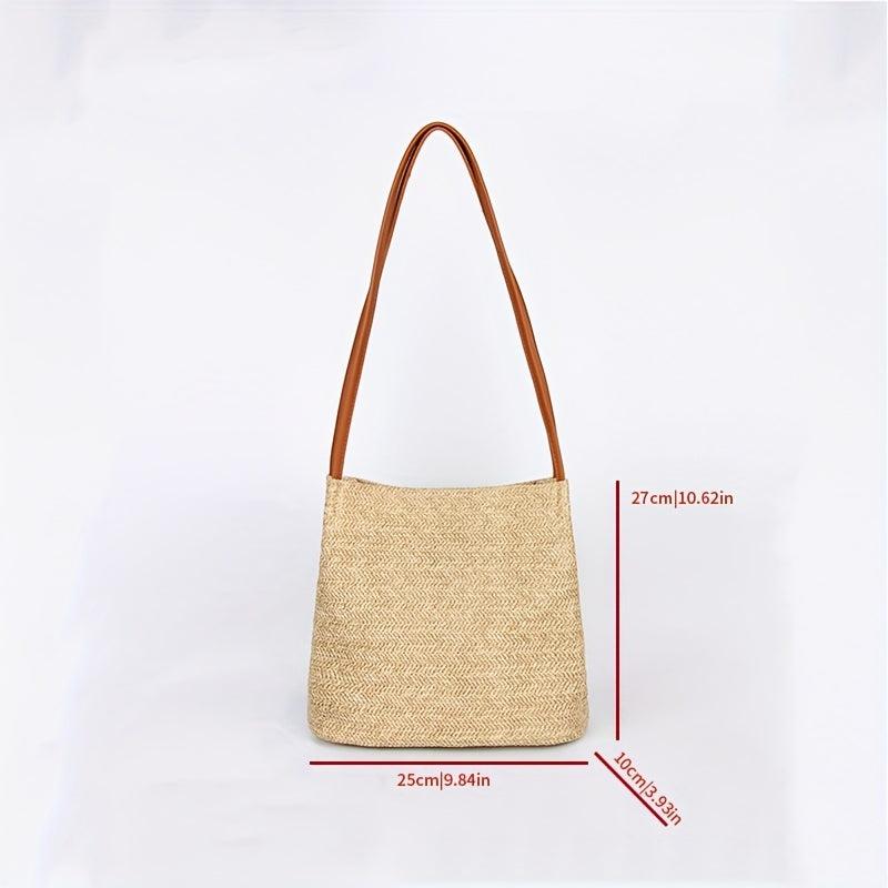 Boho Straw Bag Woven Beach Tote for Travel