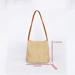 Boho Straw Bag Woven Beach Tote for Travel