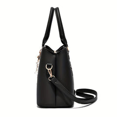 Butterfly & Flower Embroidered Tote Bag Classic Satchel Bag
