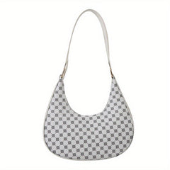 Vintage Crescent Shoulder Bag Classic Zipper Baguette Bag