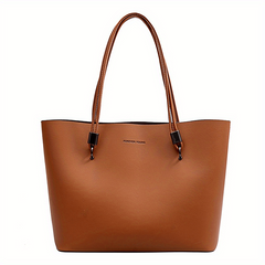 Retro Solid Tote Bag Large Capacity Shoulder Bag