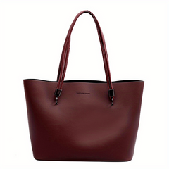 Retro Solid Tote Bag Large Capacity Shoulder Bag
