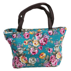 Floral Print Canvas Shoulder Bag Handbag