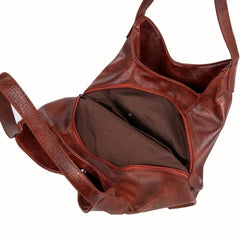 Vintage PU Leather Shoulder Bag Large Capacity Hobo Bag Double Strap Tote