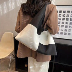 Block Shoulder Bag Large Capacity Durable Underarm Bag