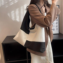 Block Shoulder Bag Large Capacity Durable Underarm Bag