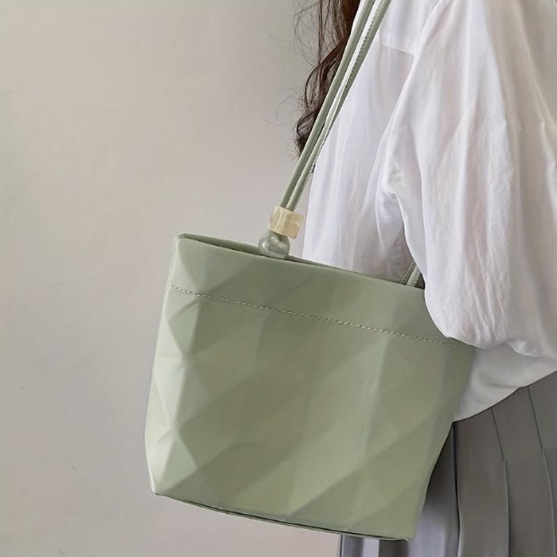 Compact Argyle Shoulder Bag for Women