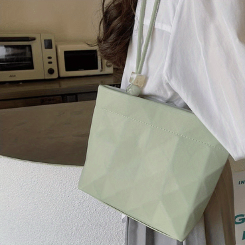 Compact Argyle Shoulder Bag for Women