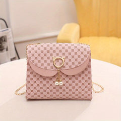 Mini Retro Square Crossbody Bag PU Leather Textured Bag