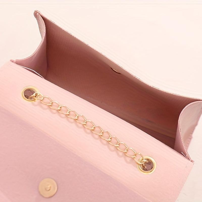 Mini Retro Square Crossbody Bag PU Leather Textured Bag