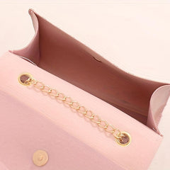 Mini Retro Square Crossbody Bag PU Leather Textured Bag