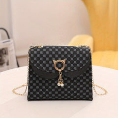 Mini Retro Square Crossbody Bag PU Leather Textured Bag