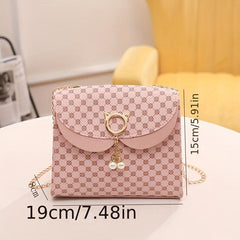 Mini Retro Square Crossbody Bag PU Leather Textured Bag