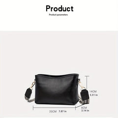 Litchi Embossed Crossbody Bag Vintage Leather Purse Women's Handbag
