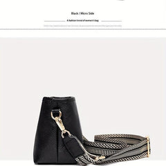 Litchi Embossed Crossbody Bag Vintage Leather Purse Women's Handbag