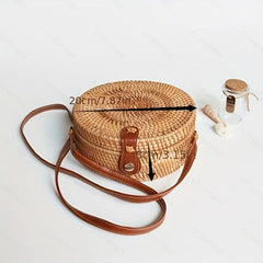 Tribal Style Round Shoulder Bag Crossbody Bag