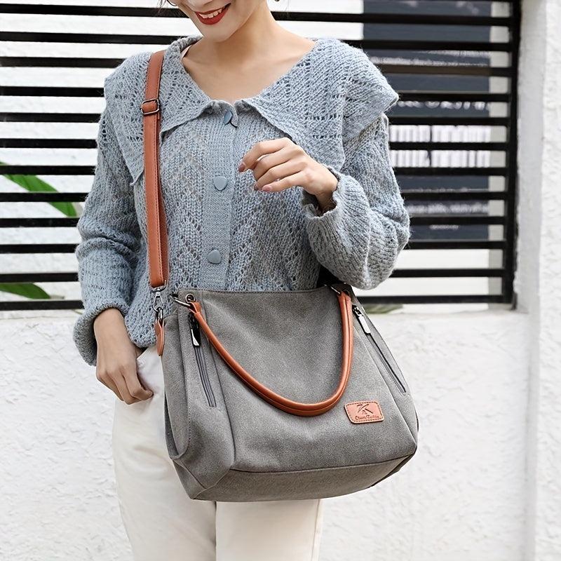 Canvas Tote Bag Large Capacity Crossbody Bag Handbag