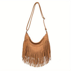 Suede Punk Tassel Messenger Bag