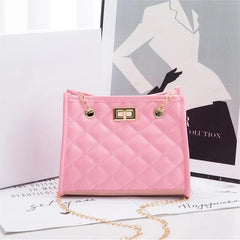 Argyle Quilted Shoulder Bag Chain Strap Tote Bag for Work
