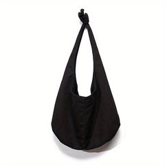 Retro Boho Linen Shoulder Bag Slouchy Style Underarm Hobo Purse