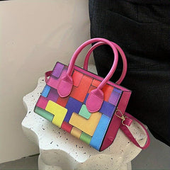 Stylish Mini Shoulder Bag PU Leather Zipper Crossbody Handbag