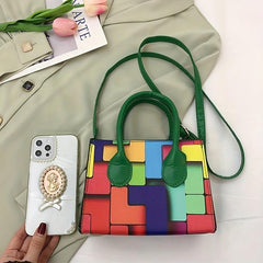 Stylish Mini Shoulder Bag PU Leather Zipper Crossbody Handbag