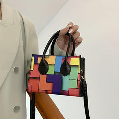 Stylish Mini Shoulder Bag PU Leather Zipper Crossbody Handbag