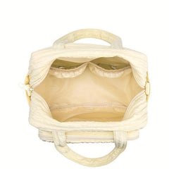Casual Nylon Ruched Diaper Bag Lightweight Crossbody Bag