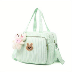 Casual Nylon Ruched Diaper Bag Lightweight Crossbody Bag